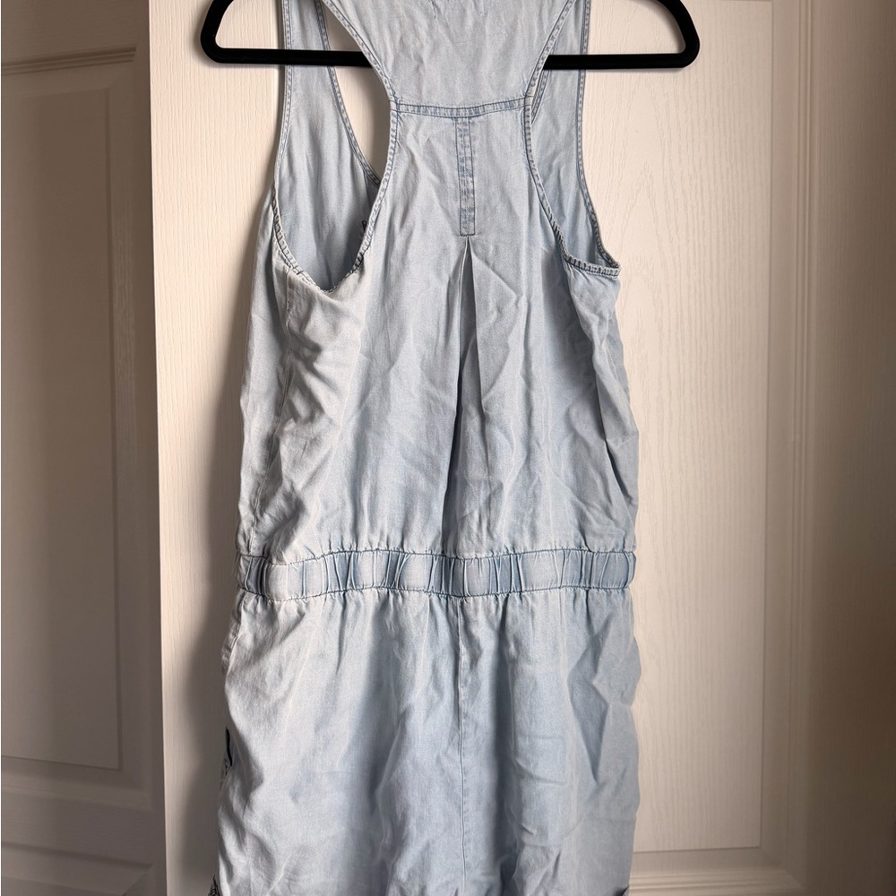 Pink Lily Light Blue Sleeveless Chambray Jumpsuit - Picture 5 of 5